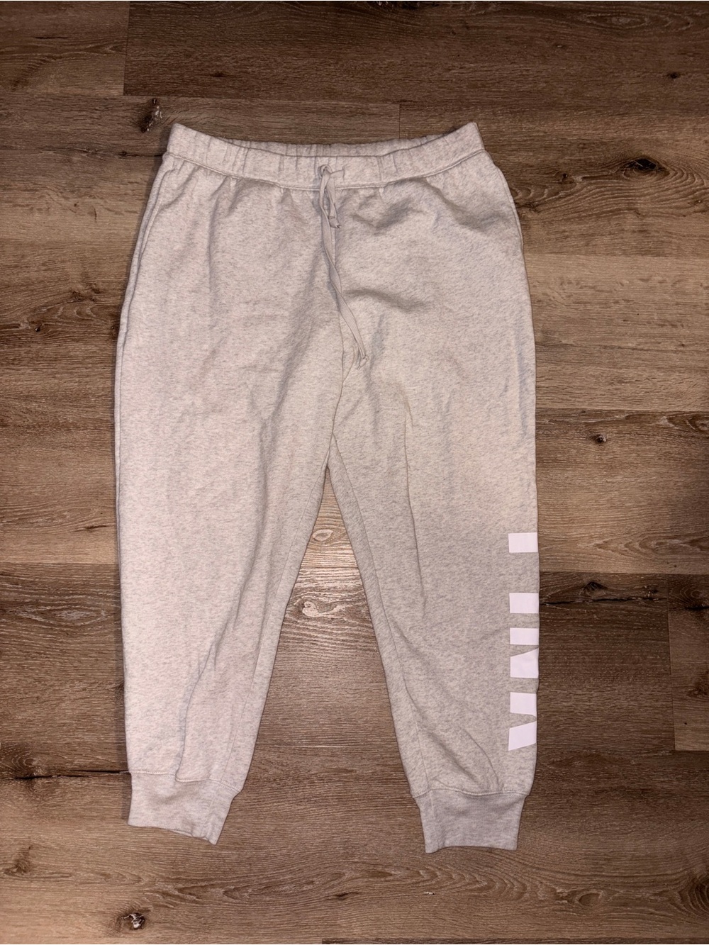 PINK Victoria's Secret Light Gray Fleece Joggers